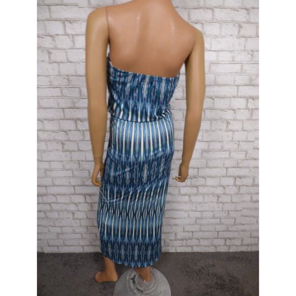 Velvet by Graham & Spencer Ikat Printed High Low Strapless Dress S NEW - Picture 9 of 10